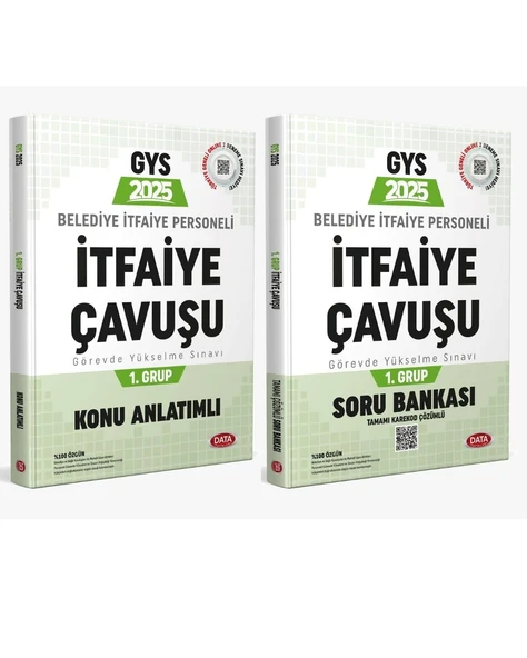 Data 2025 GYS Belediye İtfaiye Çavuşu 1. Grup Soru ve Konu 2li Set ürün görseli 1