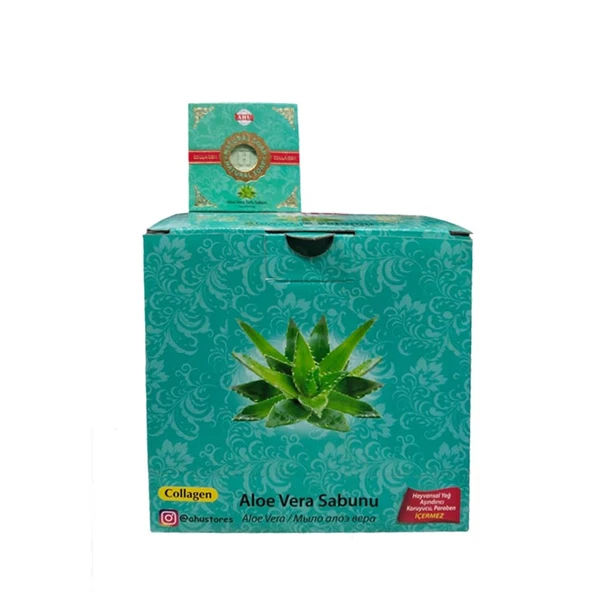 Natural Collagen Aloe Vera Sabunu (Aloe-Vera Özlü) - 150 gr x 12 Adet - 4