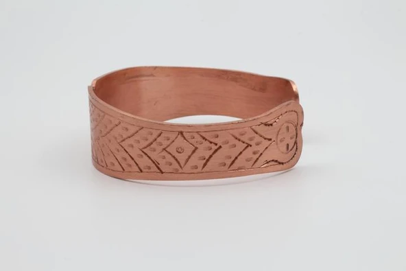 Ankh Motifli Bakır Bileklik - 8