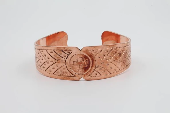 Ankh Motifli Bakır Bileklik - 4