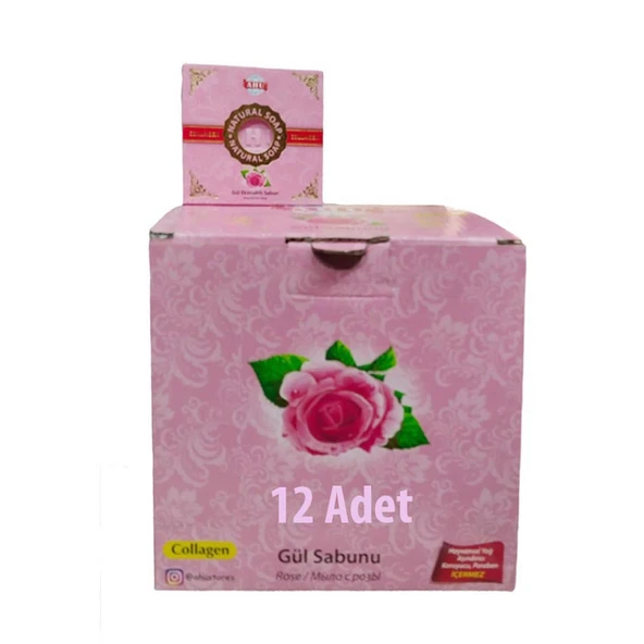 Natural Collagen Gül Sabunu - 150 gr x 12 Adet - 2