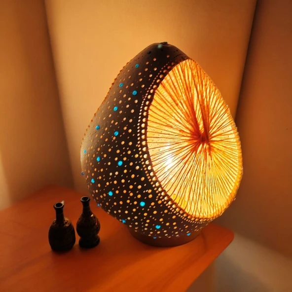 Dekoratif Ipli Model Su Kabağı Lamba,dekortif Su Kabağı Abajur - 4