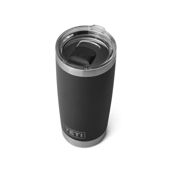 YETI Rambler 20 oz Tumbler Paslanmaz Çelik Bardak Siyah Renk