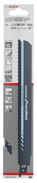 Bosch Endurance Serisi Ağır Metal için Panter Testere Bıçağı S 1136 CHF - 5'li