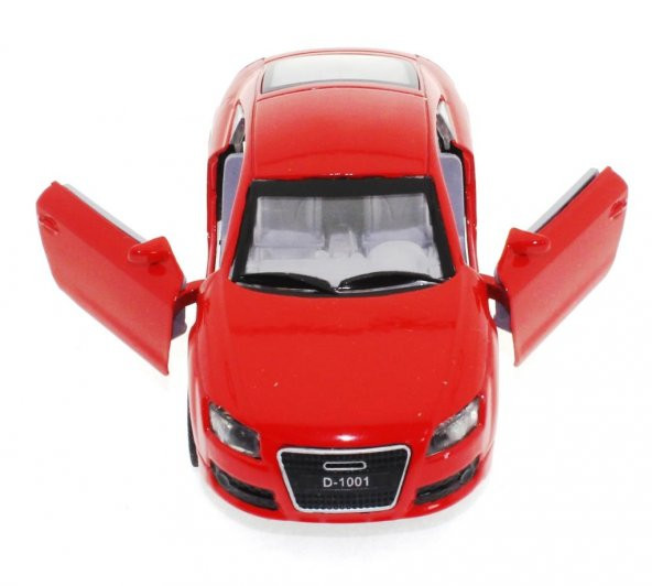 Çek Bırak Audi Benzeri Kırmızı Metal Araba - 3