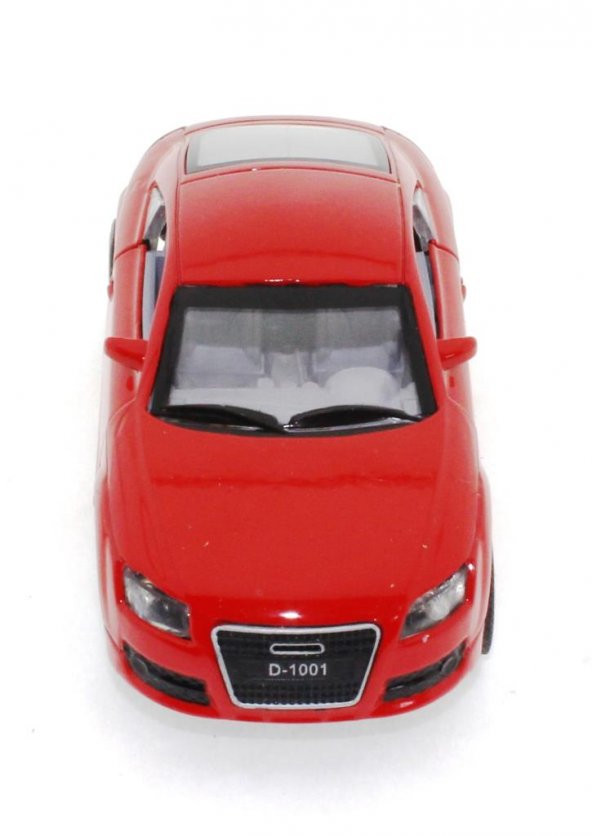 Çek Bırak Audi Benzeri Kırmızı Metal Araba - 4