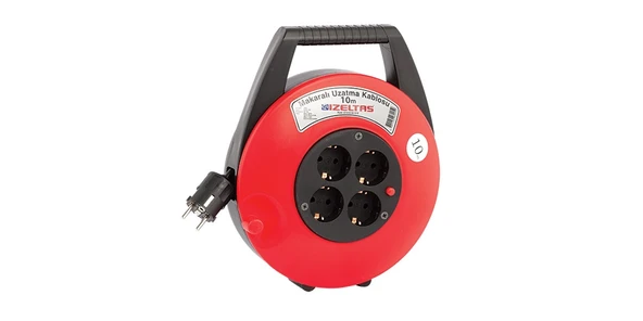 İzeltaş 0741050010 Makaralı Uzatma Kablosu (El Tipi) 10 Metre