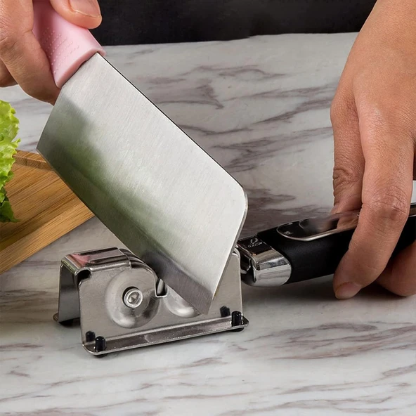 Paslanmaz Çelik Masat Bıçak Makas Bileyici Bileme Aleti Kolay Bıçak Bileme Keskinleştirme Aparatı - 2