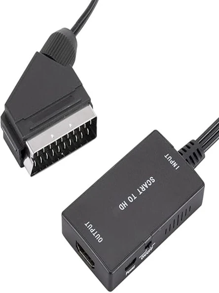 Scart-Kablo Hd Adaptörü 720P 1080P Video Ses Dönüştürücü Çevirici Tv Monitör Projektör İçin Adaptör - 4