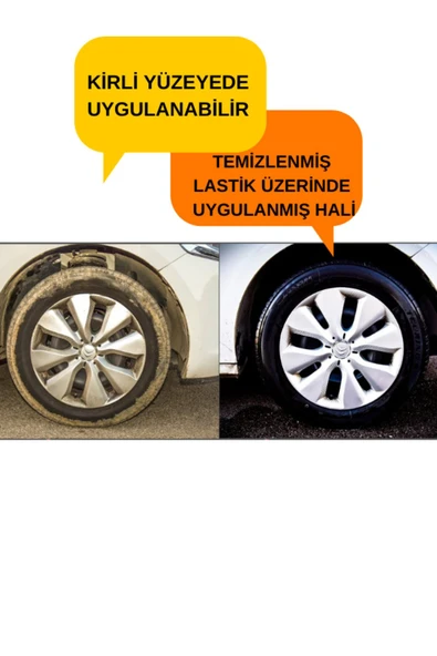Spreyli Lastik Parlatıcı 500 ml Oto Lastik Parlatıcı Araba Lastik Parlatma Spreyi Uzun Süre Kalıcı - 2