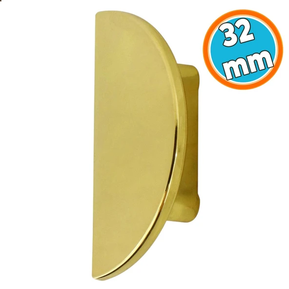 Mobilya Mutfak Çekmece Dolap Dolabı Kapak Kulpu Kulpları Kulbu Plastik Gold Altın Kulp 32 Mm