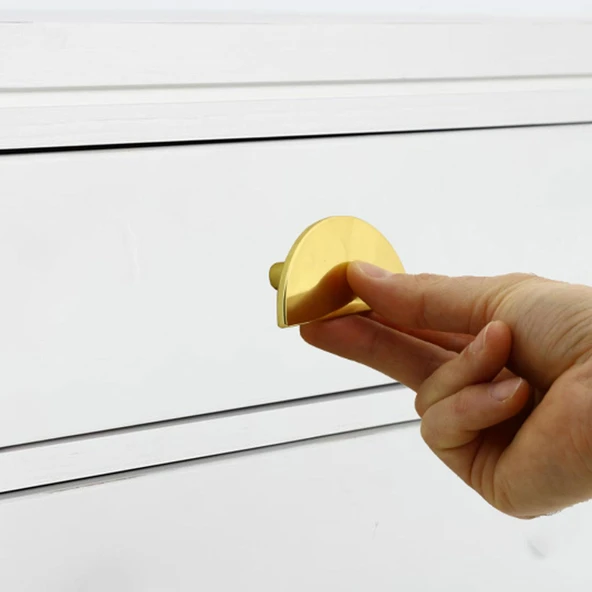 Mobilya Mutfak Çekmece Dolap Dolabı Kapak Kulpu Kulpları Kulbu Plastik Gold Altın Kulp 32 Mm - Resim 2