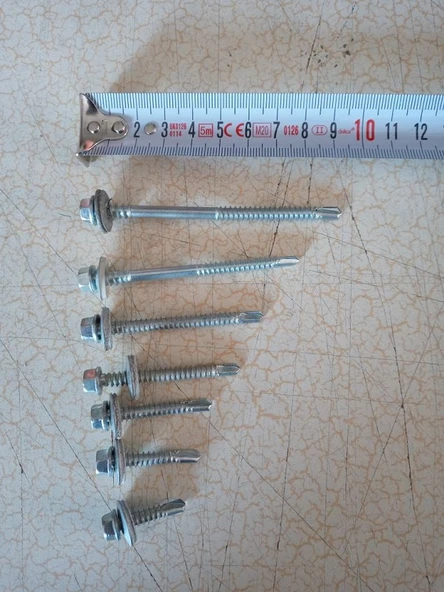 5,5x38 TRAPEZ ÇATI VİDASI-(50 ADET)-(8 MM SOMUN-6 GEN BAŞLI)