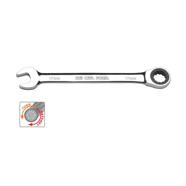 Ceta Form C-Gear Cırcırlı Kombine Anahtarlar (Düz) 36 mm-CETA B05-36