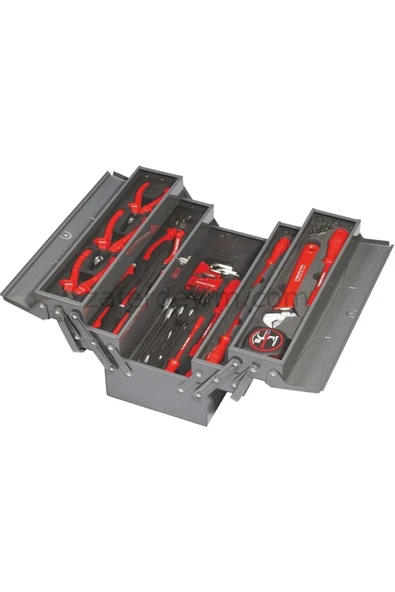 İzeltaş Elektrikçi Takım Çantası 5 Gözlü 45 Parça