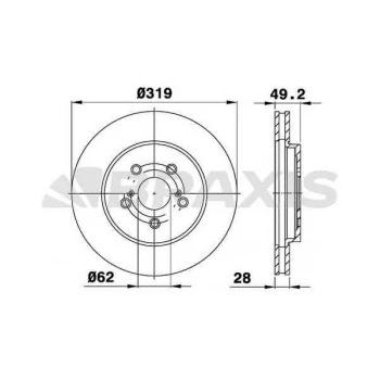 ON FREN DISK AYNASI LEXUS RX 300 RX 400H 3.0I - BRAXIS AE0508