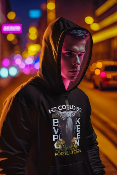 macklin Unisex Kadın Erkek He Could Be Özel Tasarım Baskılı Kapşonlu Sweatshirt
