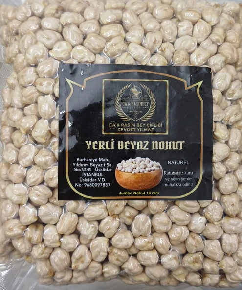 Rasim Bey Çiftliği Yerli Beyaz Nohut Jumbo 14 mm 500 gr