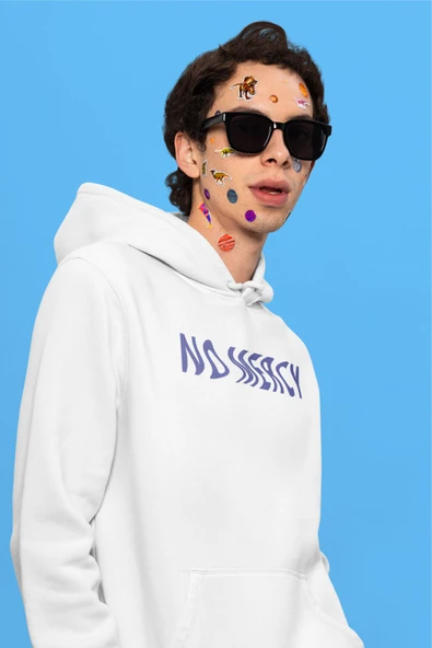 macklin Unisex Kadın Erkek No Mercy Tasarım Baskılı Kapşonlu Sweatshirt - 2