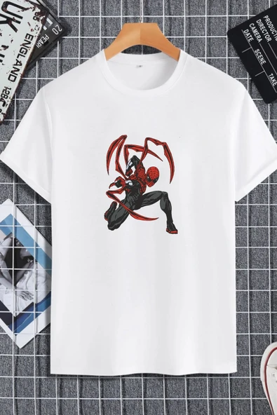 macklin Unisex Kadın Erkek Spiderman 2099 Baskılı Oversize T-shirt - 1