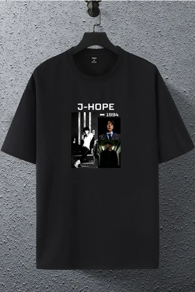 macklin Unisex Kadın Erkek J Hope ( Jung Ho-seok ) Bts Baskılı Oversize T-shirt - 1