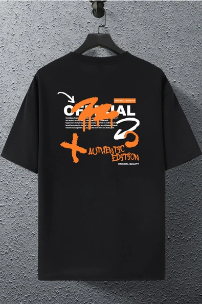 macklin Unisex Kadın Erkek Official X Ön Ve Arka Baskılı Oversize T-shirt