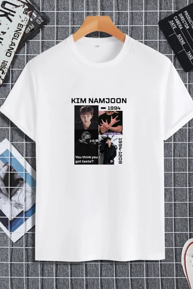 macklin Unisex Kadın Erkek Kim Namjoon Bts Baskılı Oversize T-shirt
