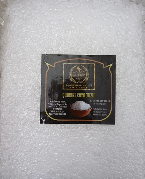 Rasim Bey Çiftliği Granül Kristal Çankırı Kaya Tuzu 1 KG