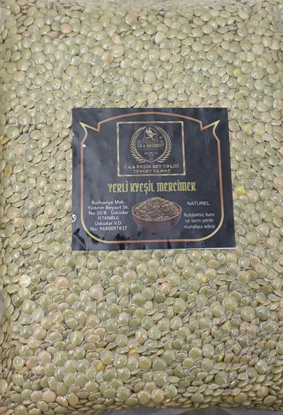 Rasim Bey Çiftliği Yerli Yeşil Mercimek 500 gr