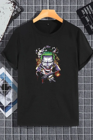 macklin Unisex Kadın Erkek Joker Bang Baskılı Oversize T-shirt