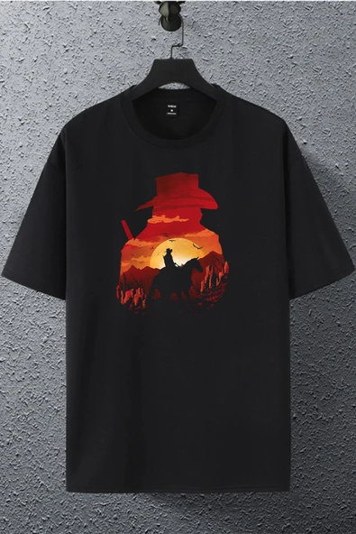 macklin Unisex Kadın Erkek Red Dead Redemption 2 (rdr) Baskılı Oversize T-shirt