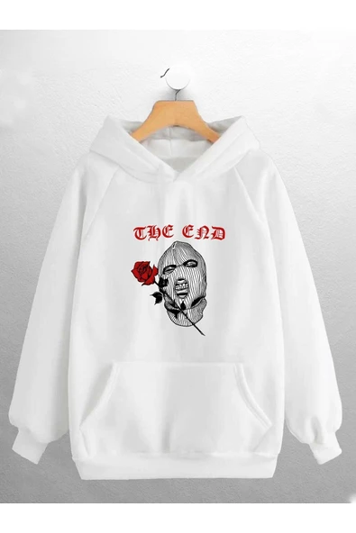 macklin Unisex Kadın Erkek The End Gangsta Baskılı Sweatshirt