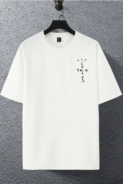 macklin Unisex Kadın Erkek Cactus Jack Baskılı Oversize T-shirt - 2