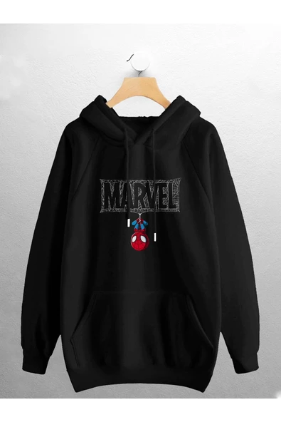 macklin Unisex Kadın Erkek Marvel Spiderman Baskılı Sweatshirt