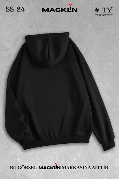 macklin Unisex Kadın Erkek Kapüşonlu Harry Potter Hogwarts Uni Baskılı Fermuarlı Sweatshirt Polar Ceket - 2