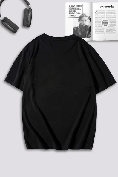 macklin Unisex Kadın Erkek Çiçekli Tom ve Jerry Baskılı Sevgili Çift Kombini Tasarım Oversize Tshirt 2'li - 2