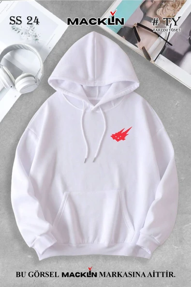 macklin Unisex Kadın Erkek Cacti Travis Özel Tasarım Baskılı Kapşonlu Sweatshirt - 2