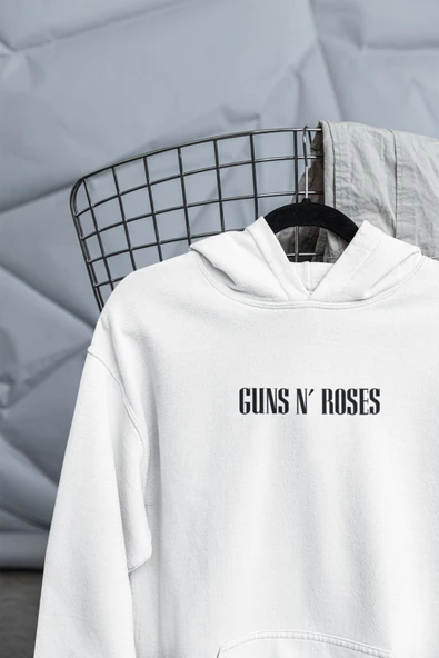 macklin Unisex Kadın Erkek Guns N Roses  Ön Arka Baskılı Özel Tasarım Baskılı Kapşonlu Sweatshirt - 2