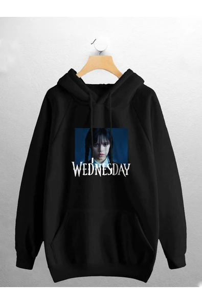 macklin Unisex Kadın Erkek Wednesday Baskılı Tasarım Sweatshirt - 1