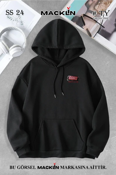 macklin Unisex Kadın Erkek Fight Club Özel Tasarım Baskılı Kapşonlu Sweatshirt - 2