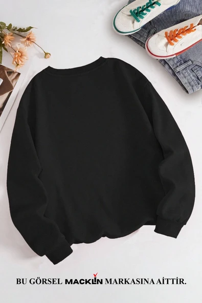 macklin Unisex Kadın Erkek Monkey D Luffy Anime  Özel Tasarım Baskılı Bisiklet Yaka Sweatshirt - 2