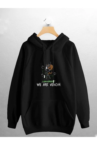 macklin Unisex Kadın Erkek Venom Groot Baskılı Sweatshirt