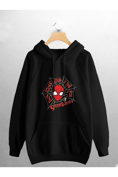 macklin Unisex Kadın Erkek Spiderman Baskılı Sweatshirt