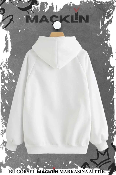 macklin Unisex Kadın Erkek Japon Yazı Tasarım Baskılı Sweatshirt - 2