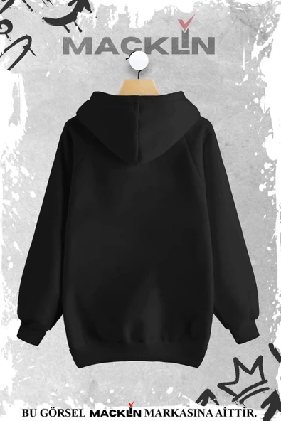 macklin Sevgili Çift Kombini Cedric ve Chen Baskılı Özel Tasarım Kapüşonlu Sweatshirt 2li Set Takım - Resim 2