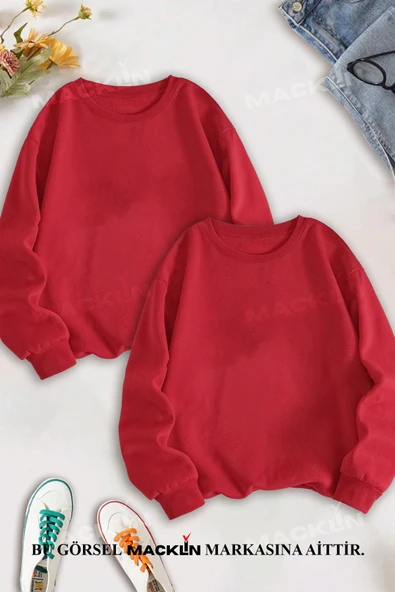 macklin Sevgili Çift Kombin Hızlı ve Öfkeli Bullet Suki SIRT EVO-IX Baskılı Sıfır Yaka Sweatshirt 2li Takım - 2