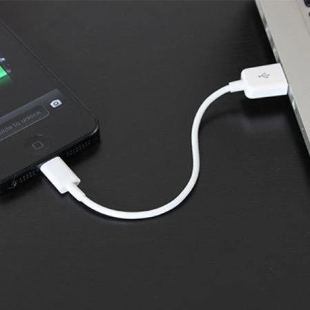 Yetty Lightning Kısa Hızlı Powerbank Şarj ve Data Kablosu 2.1A Beyaz 20cm - Resim 5