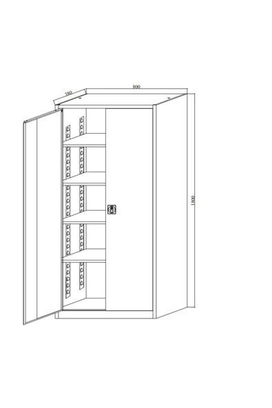Metal Dolap Çelik Dosya Dolabı Ofis Dolapları Arşiv , Garaj , Bahçe , Kiler , Balkon - 6