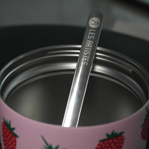Les Artistes Paris Isı Yalıtımlı Çelik Yemek Termosu 700ml Strawberry  Çok Renkli 700 ML - 6