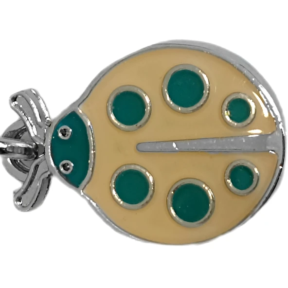 Eastland Kedi Köpek Tasma Süsü Uğur Böceği 1.5*2.5 cm Krem-Yeşil - 2